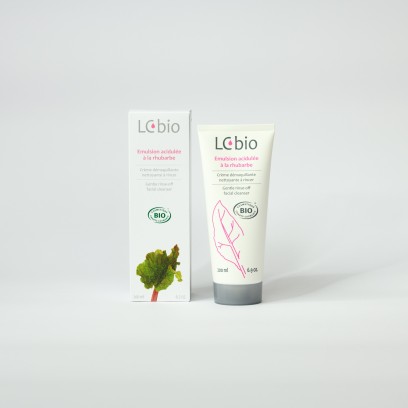 Emulsion acidulée à la rhubarbe - Crème démaquillante à rincer - LBIO -MADE IN FRANCE